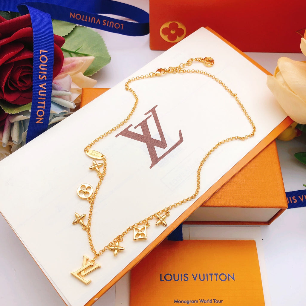 Glossy Rose Gold-Tone Necklace