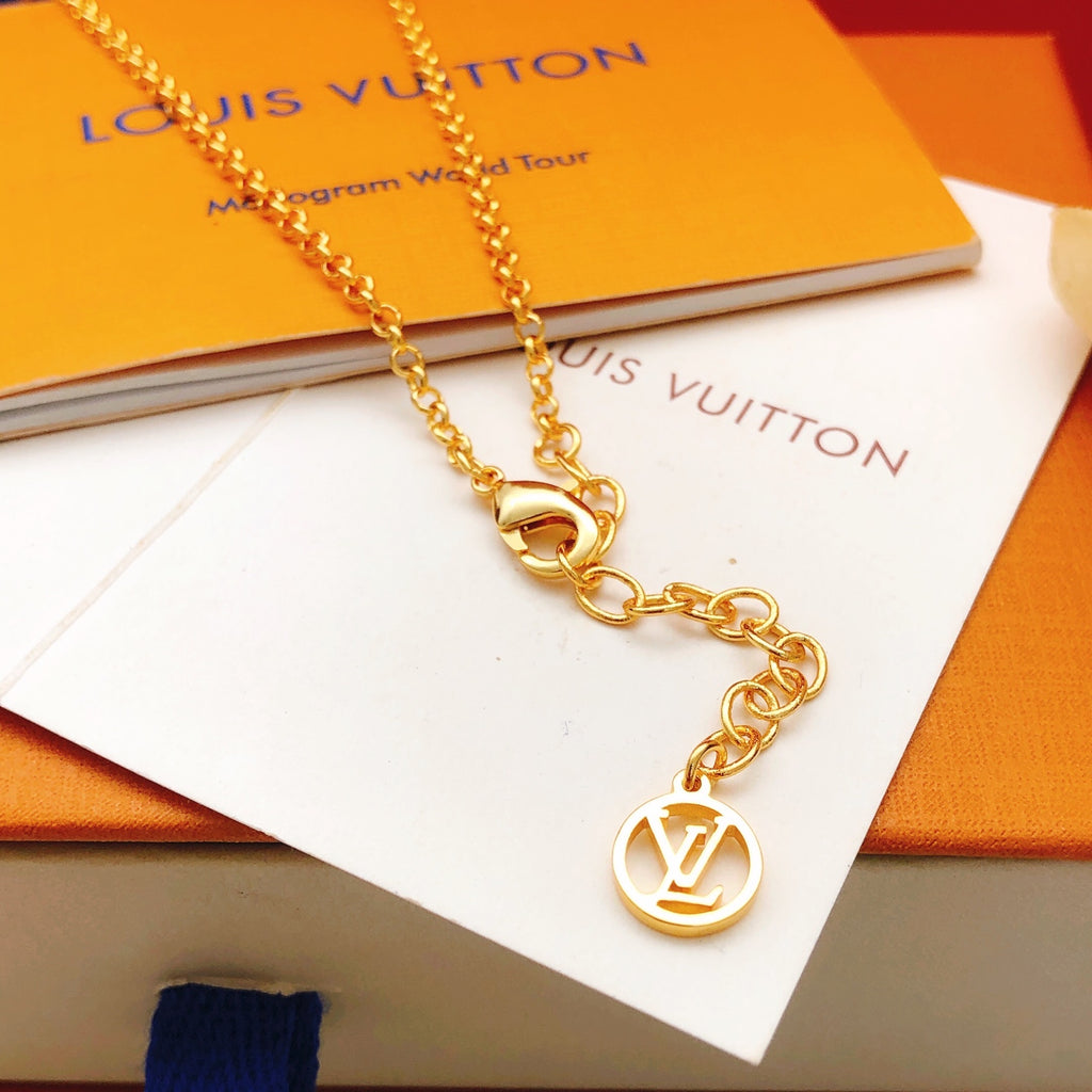 Glossy Rose Gold-Tone Necklace